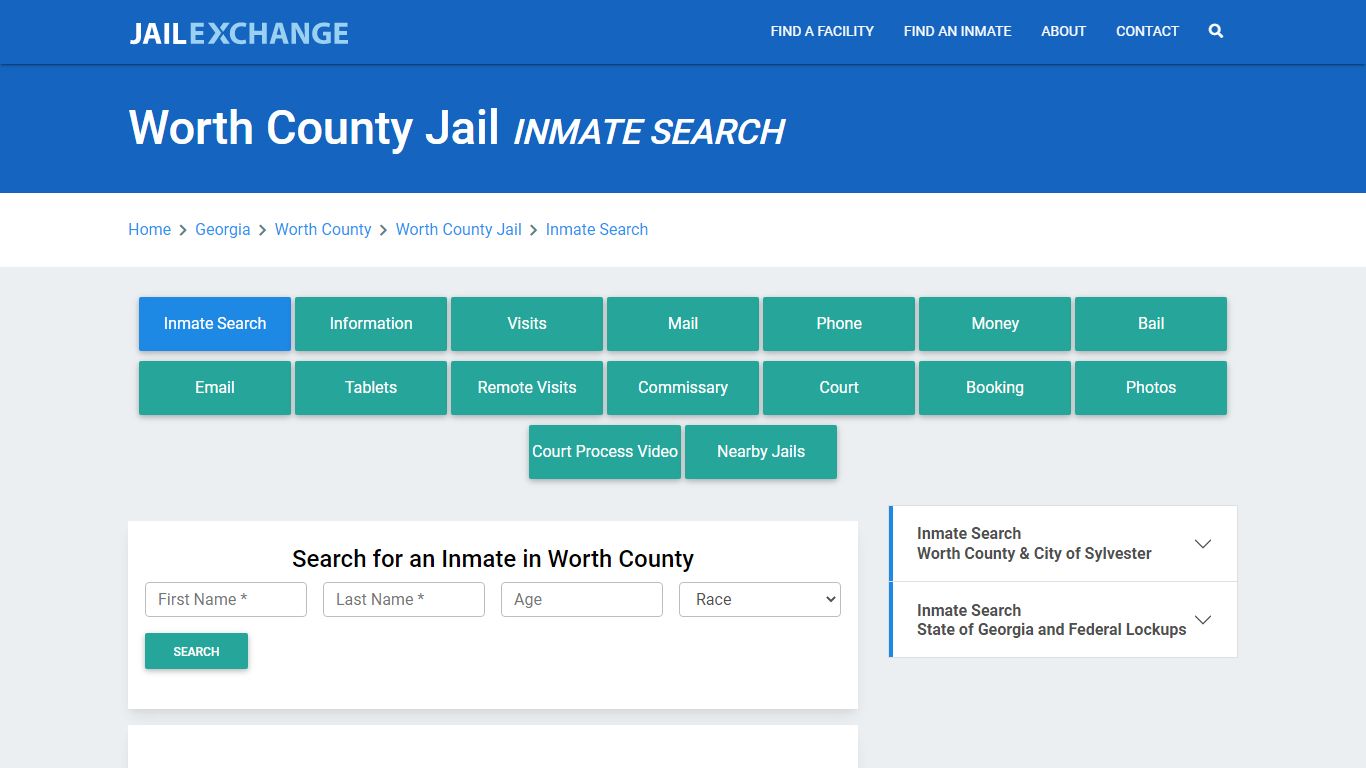 Worth County Jail, GA Inmate Search: Roster & Mugshots